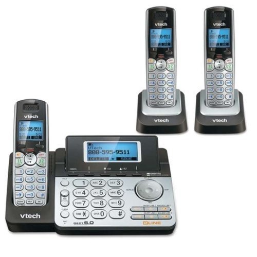 DECT 6.0 2-Line Cordless Phone with Answering System & Additional Handset - Ideal for Home Office, Small Business & Multi-Room Use
