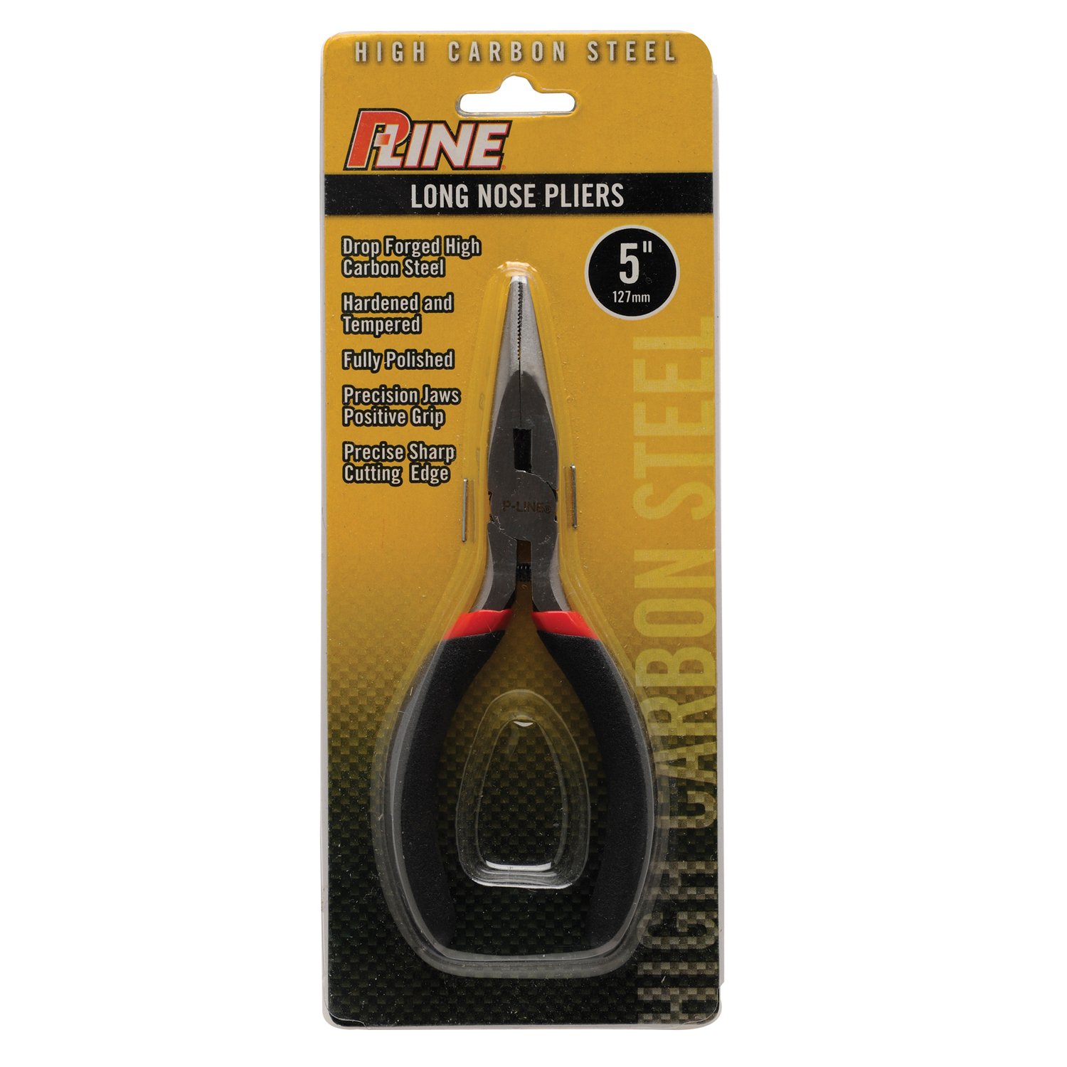 Premium Carbon Steel Needle Nose Pliers - P-Line Tools Professional Precision Pliers for Jewelry Making, Electronics Repair & DIY Crafts (6.5