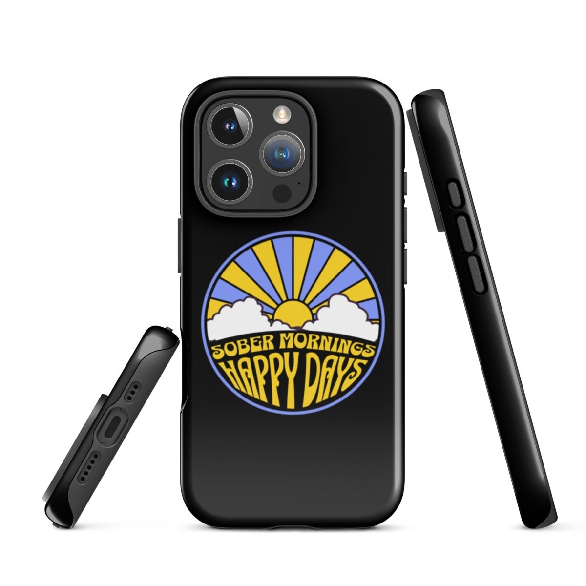 Tough iPhone® Case for Protection - Durable & Stylish for Sober Mornings & Happy Days | Perfect for Daily Use, Work & Outdoor Activities
