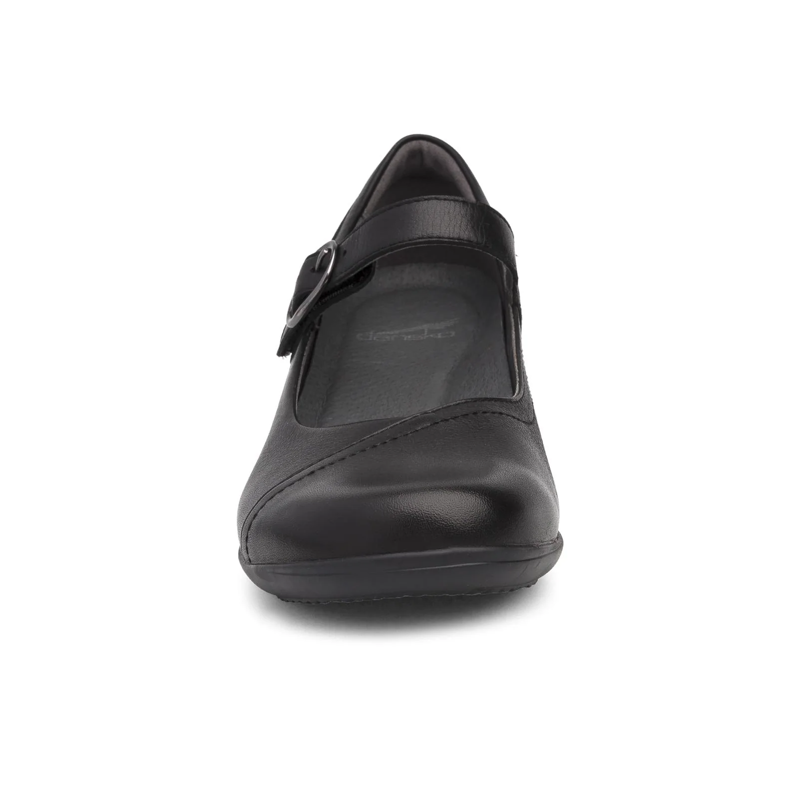 Dansko Fawna Mary Jane Shoes for Women - Black Milled Nappa Leather Slip-Ons | Comfortable Work Shoes for Nurses, Teachers & Professionals