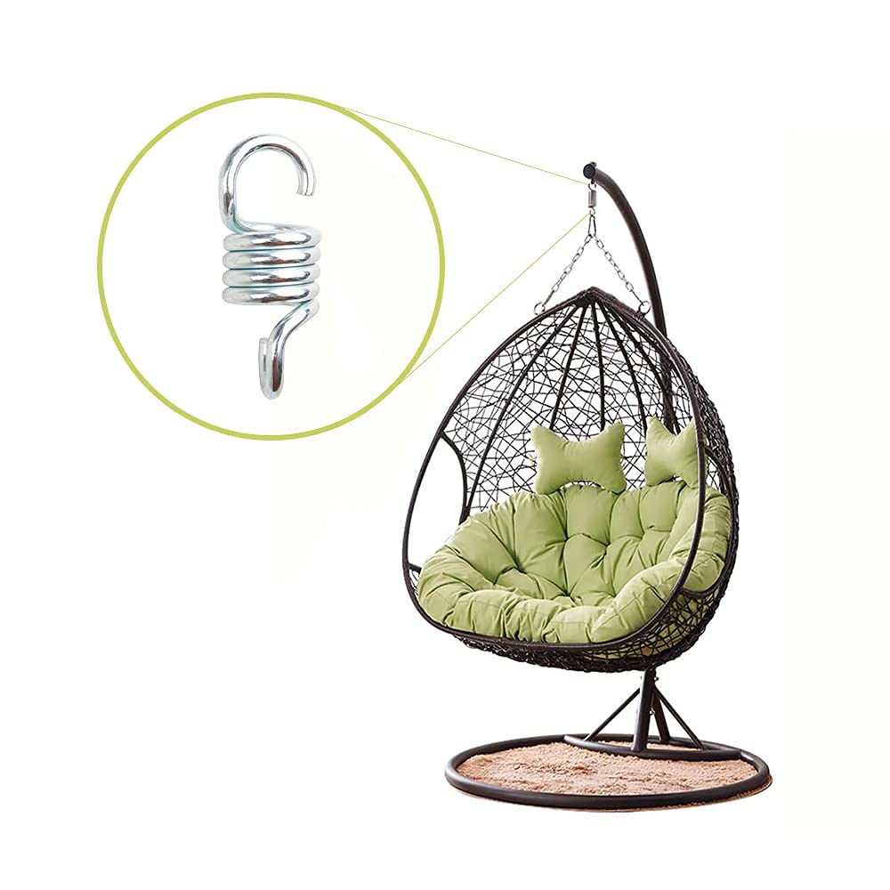 Heavy Duty 1000lbs Capacity Hammock Chair Spring - 2 Pack Patio Swing Hooks for Hanging Chairs, Gym Bags & Outdoor Relaxation - Durable Porch Swing Replacement Parts for Backyard, Garden & Deck Use