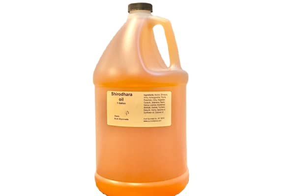 Best Shirodhara Oil for Ayurvedic Massage - 1 Gallon (128 oz) | 100% Pure & Natural for Relaxation, Stress Relief & Hair Care | Perfect for Spa, Home Use & Self-Care Rituals