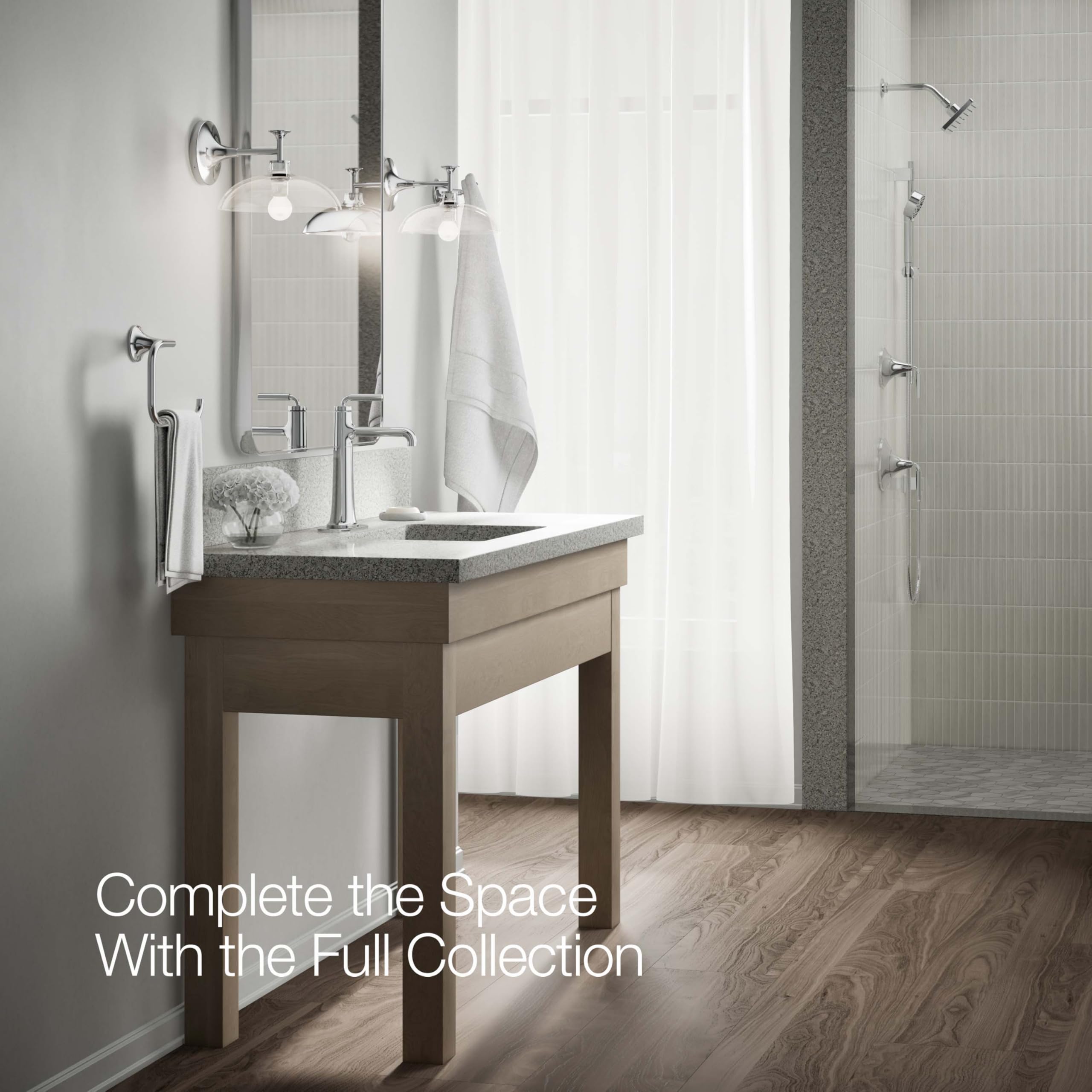 High Flow 1.2 GPM Single Handle Bathroom Sink Faucet - Modern Tall Spout Design for Vanity & Powder Room Installation