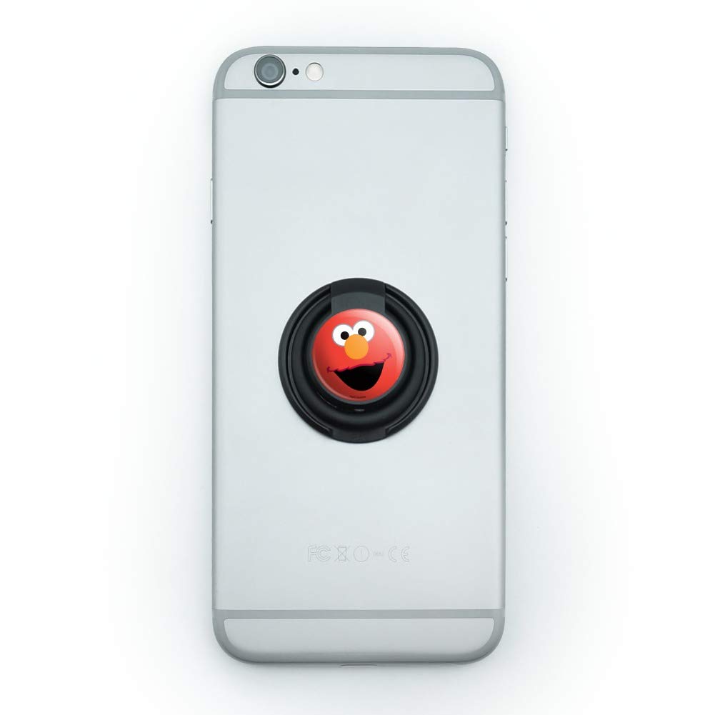 Sesame Street Elmo Face Mobile Phone Ring Holder Grip Stand - Secure Grip for Kids, Perfect for Watching Videos and Taking Selfies