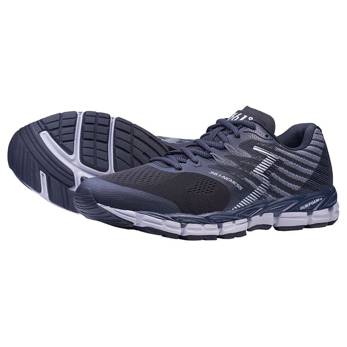 361 NEMESIS Black/Ebony Men's Running Shoes - Lightweight Cushioned Sneakers for Jogging, Gym Workouts & Daily Walking