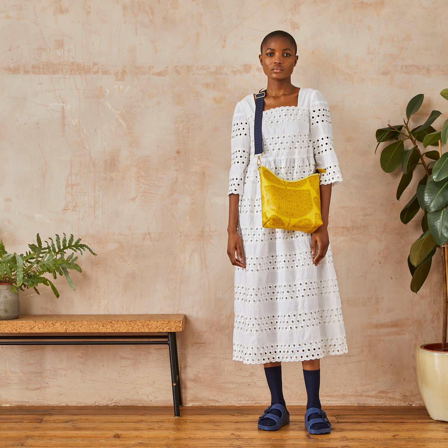 Stylish Crossbody Bag with Sunflower Block Print - Perfect for Daily Use, Travel & Shopping