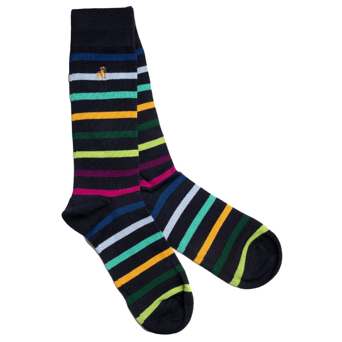 Black Small Striped Bamboo Socks for Women & Men - Soft Comfortable Ankle Socks - Perfect for Yoga, Running, and Casual Wear