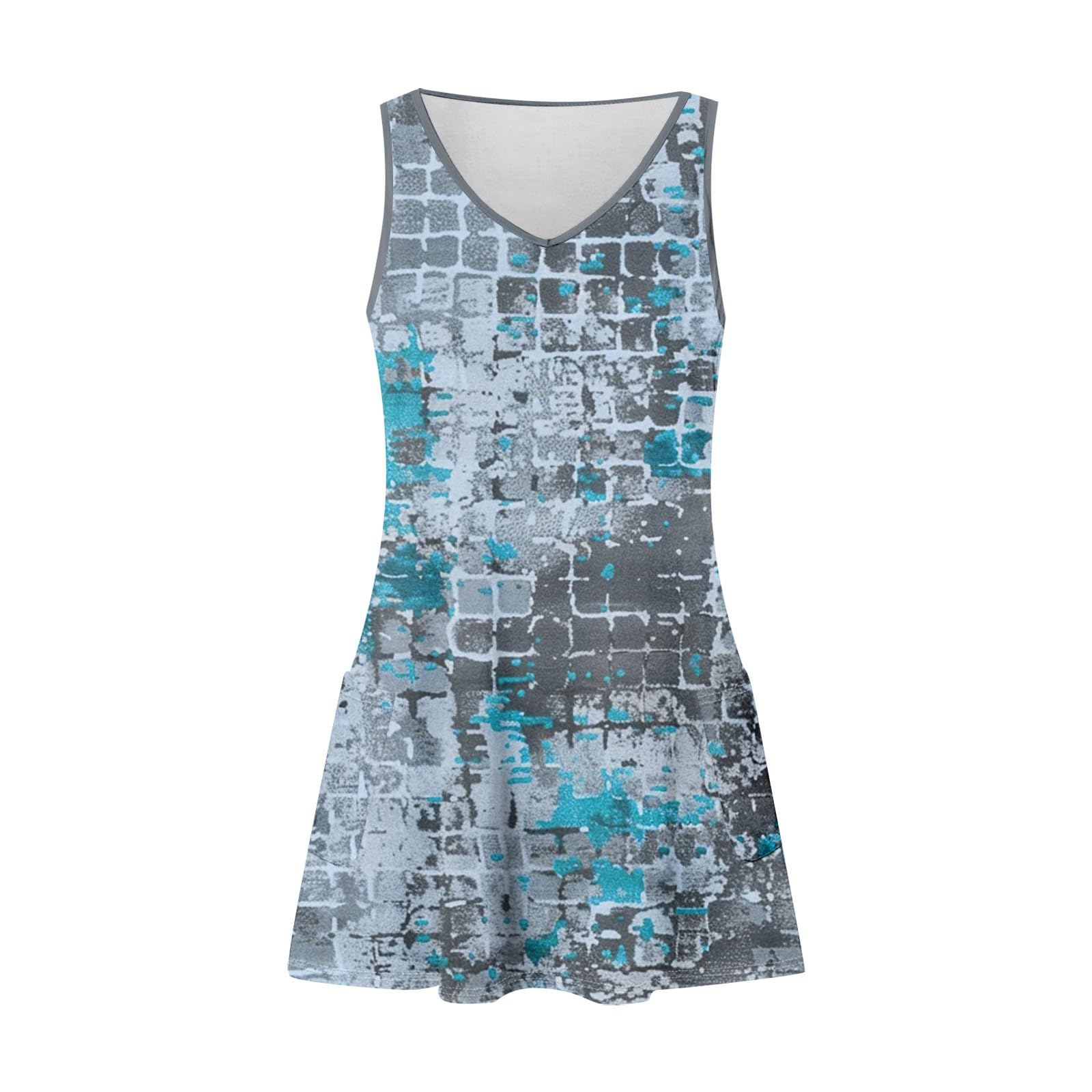 Boho Floral Sundress for Women 2024 - Casual V-Neck Loose Beach Dress with Pockets (S-XXXL) | Perfect for Summer Vacation, Beach Outings & Boho Chic Fashion