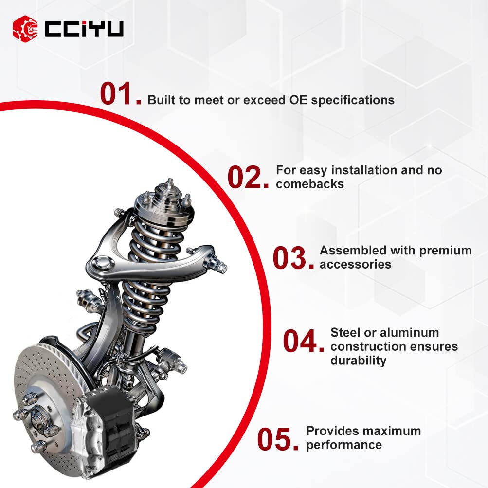 CCiyu Front Sway Bar End Link & Strut Spring Assembly - 171111 F Shock Absorber & 2.5