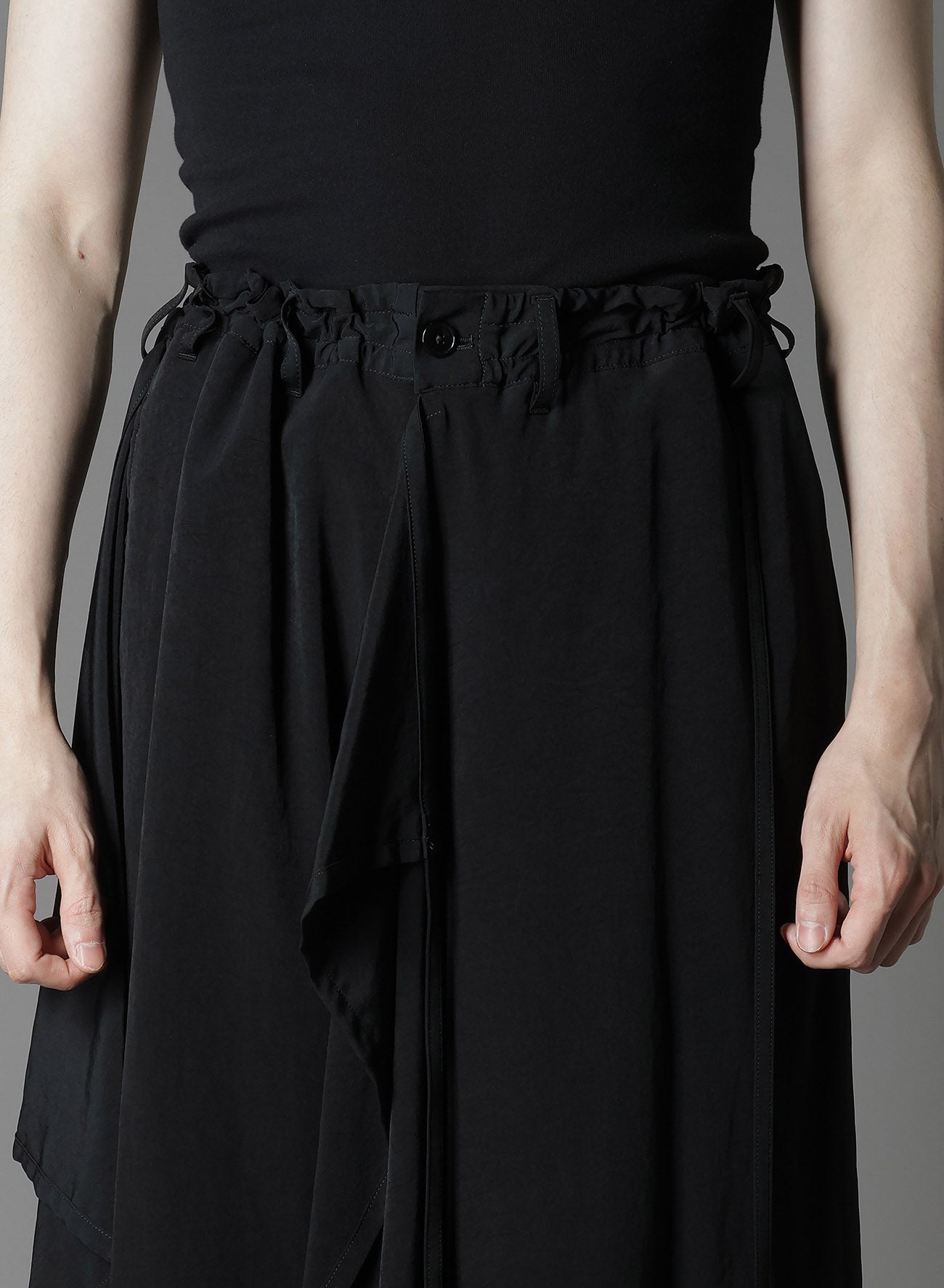 Crepe de Chine Bound Skirt Pants for Women - Elegant High Waist Flowy Palazzo Trousers - Perfect for Office, Party & Casual Wear