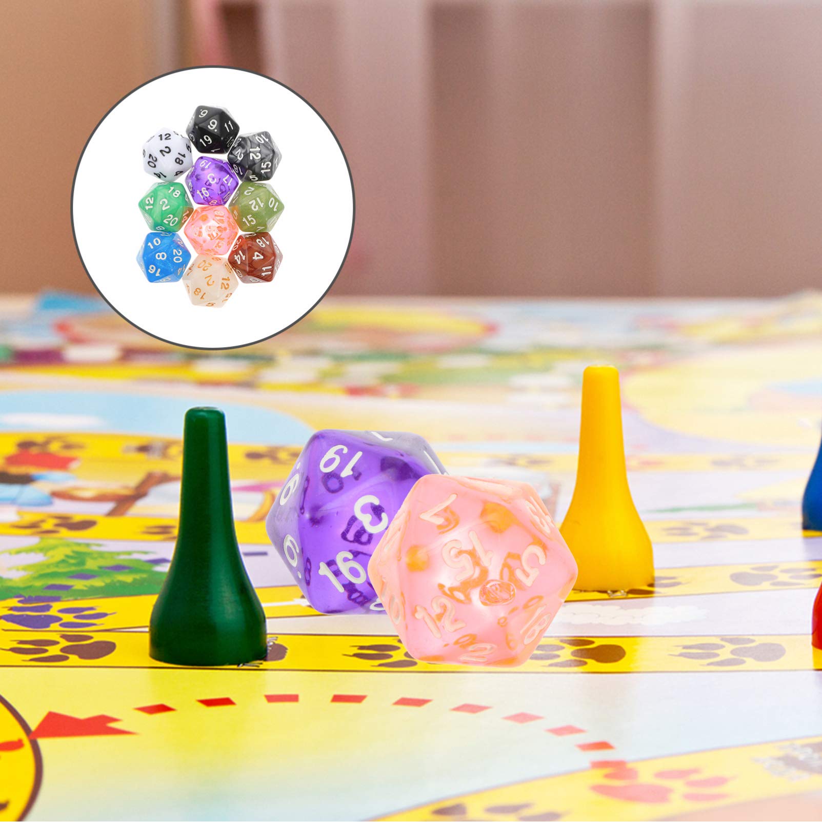 TOYANDONA 10-Piece Resin Dice Molds Set - 20-Sided D&D Game Dice, Educational Puzzle Toys & DIY Craft Supplies for Tabletop RPG, Board Games, and STEM Learning Activities