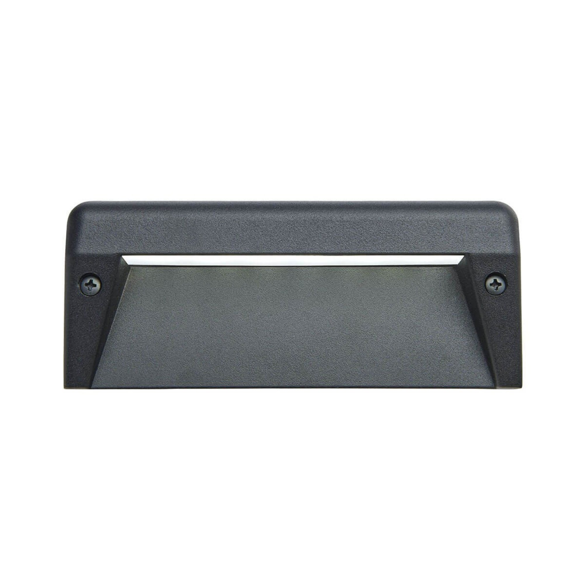 12V 6 LED Surface Mount Step Light 2700K Warm White - Black Textured Finish for Stairs, Pathways & Outdoor Steps - Waterproof Deck Lighting for Home Safety