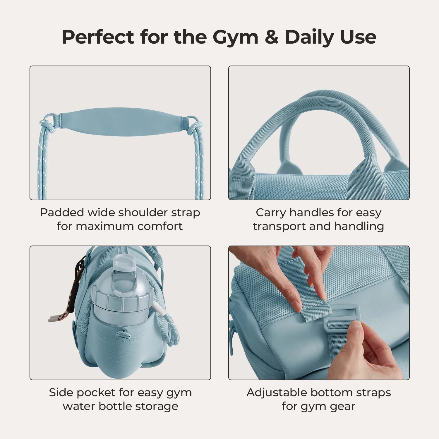 REIKI 5.5L Mini Duffle Bag - Lightweight Compact Gym Bag for Workout, Yoga, Travel & Sports - Water-Resistant Small Duffel for Men & Women