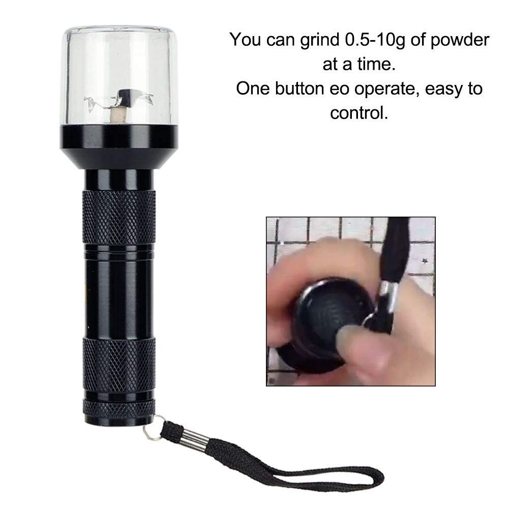 2-Pack Stainless Steel Electric Powder Grinder - 0.5-10g Precision Mill for Coffee Beans, Spices, Herbs & DIY Cosmetics | Perfect for Lipstick, Lip Gloss & Makeup Powder Preparation at Home