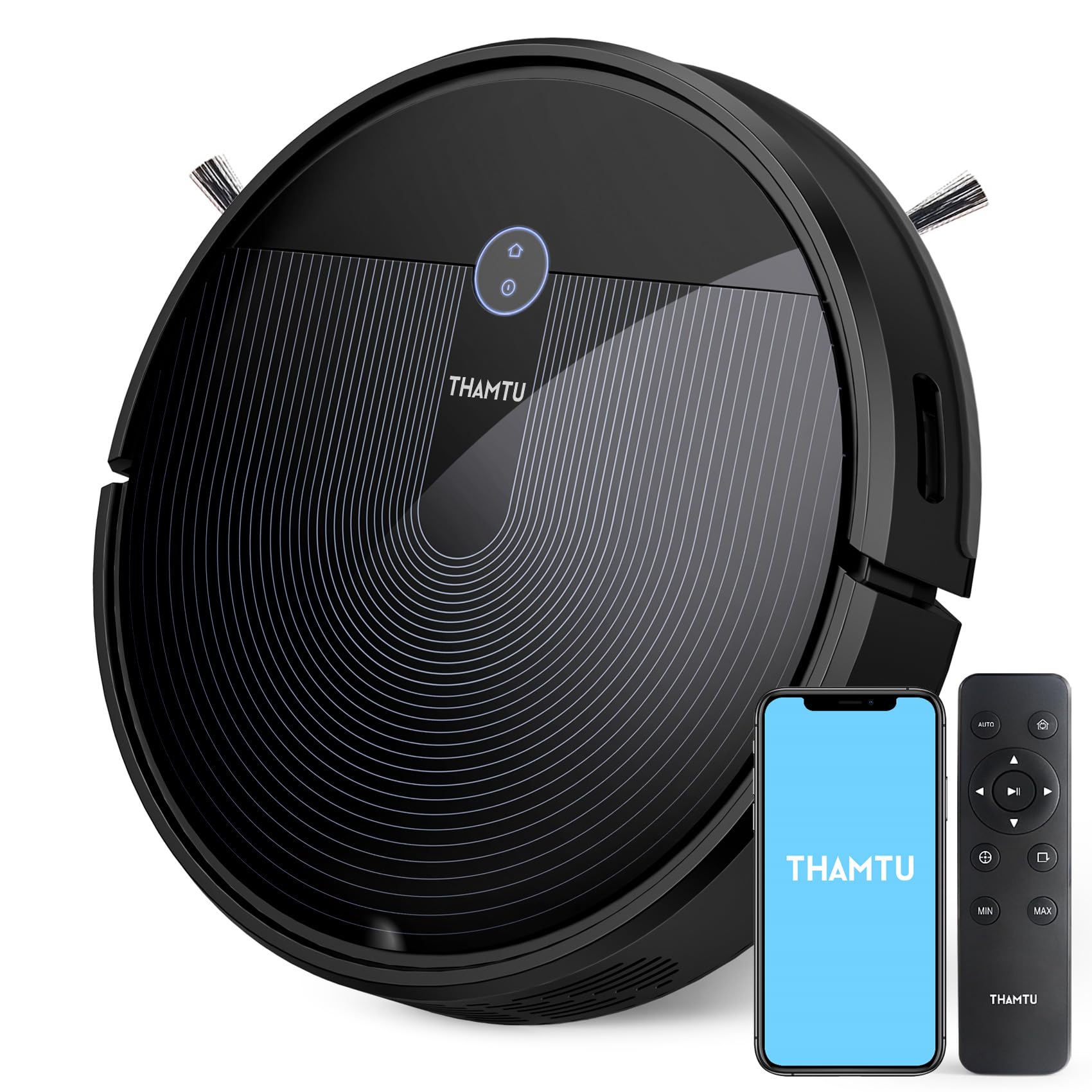 Smart Robot Vacuum Cleaner 2500Pa with WiFi App Control - Powerful Suction for Pet Hair, Hard Floors & Carpets - Ideal for Home Cleaning & Pet Owners