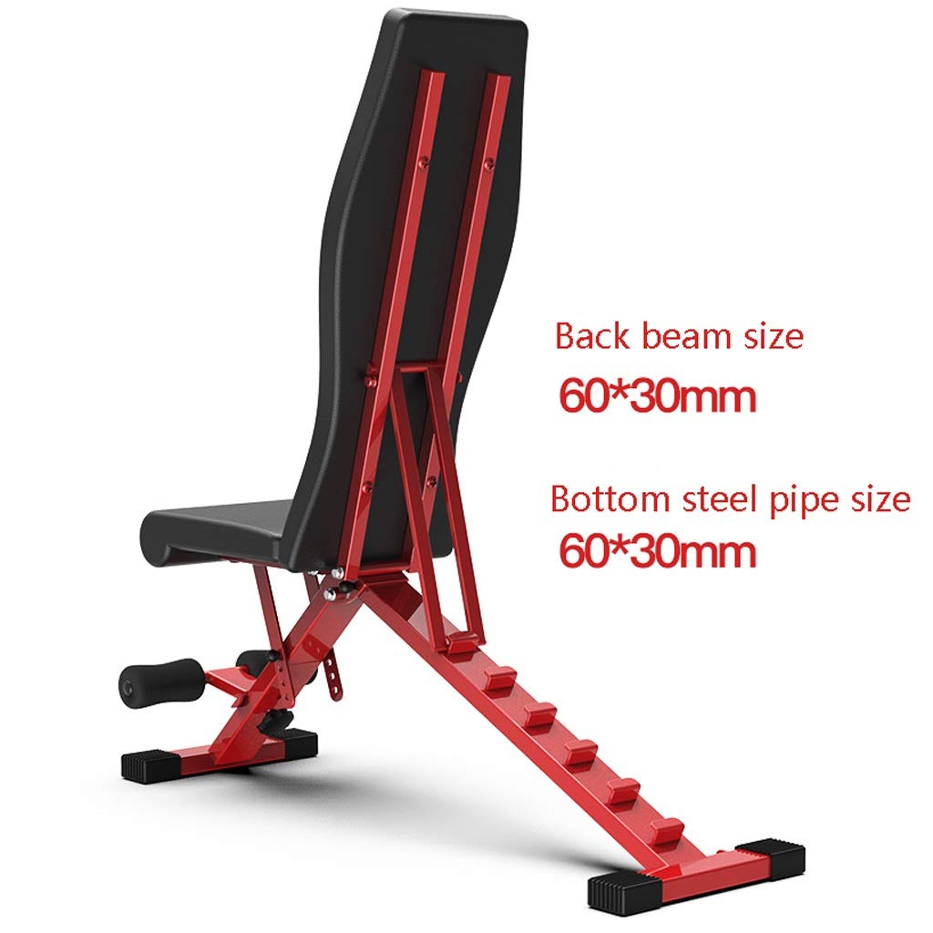 DLT Foldable AB Bench Roman Chair - Adjustable Incline Weight Bench for Sit-Ups & Core Workouts, Black & Red Preacher Curl & Flat Bench for Home Gym - Perfect for Strength Training & Fitness Exercises