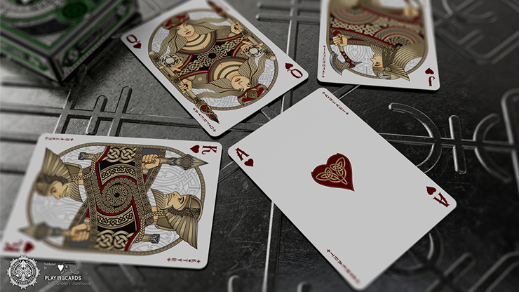 Valhalla Viking Playing Cards - Premium Gilded Emerald Deck for Poker, Magic Tricks & Collectors | Perfect for Game Nights, Gifts & Cardistry