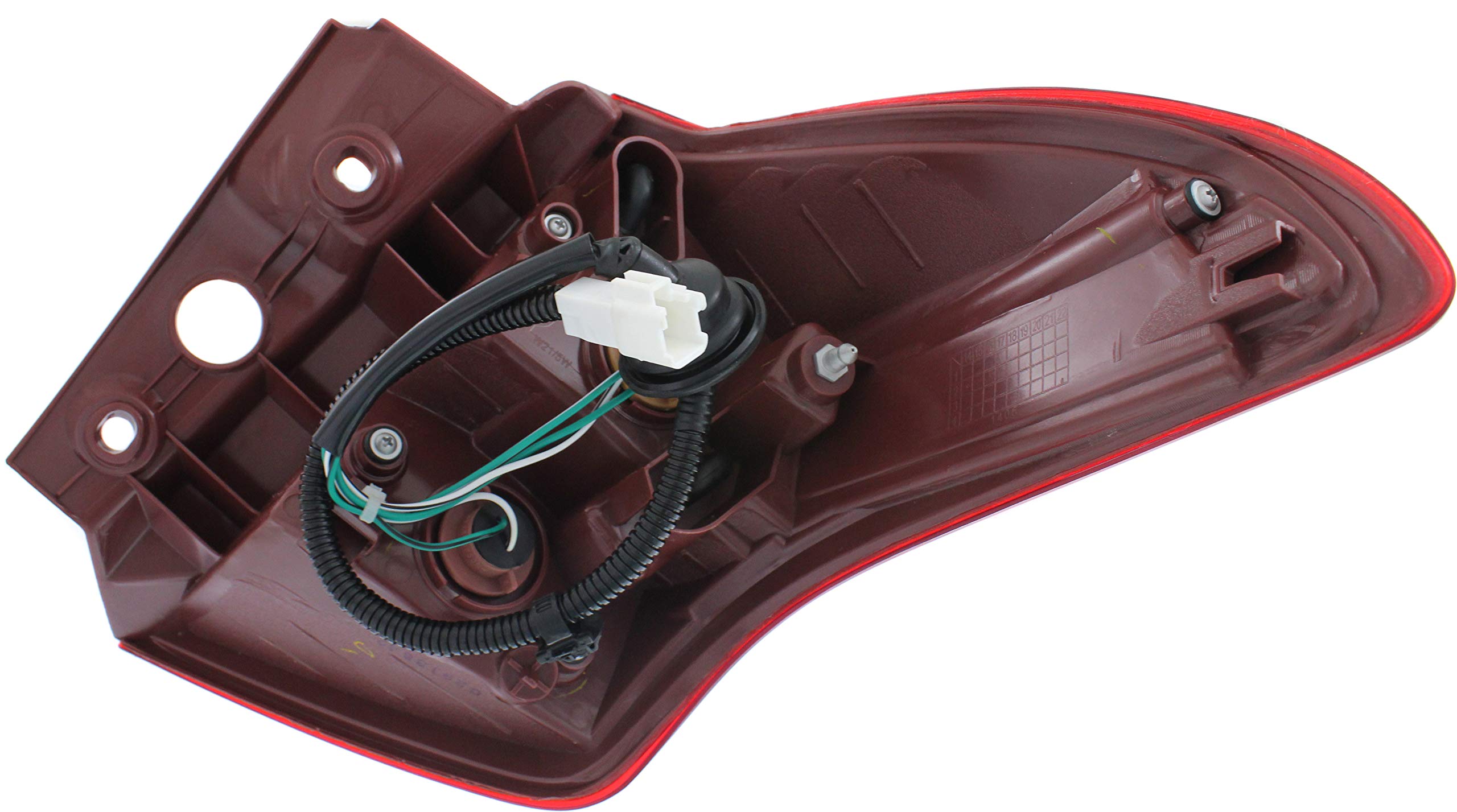 Go-Parts - Replacement Tail Light Assembly for Toyota RAV4 2013-2015 (Left Driver Side, Outer Halogen) - Compatible with North America Built Vehicles (Excludes EV Model) - Perfect for Night Driving Safety and Vehicle Restoration Projects