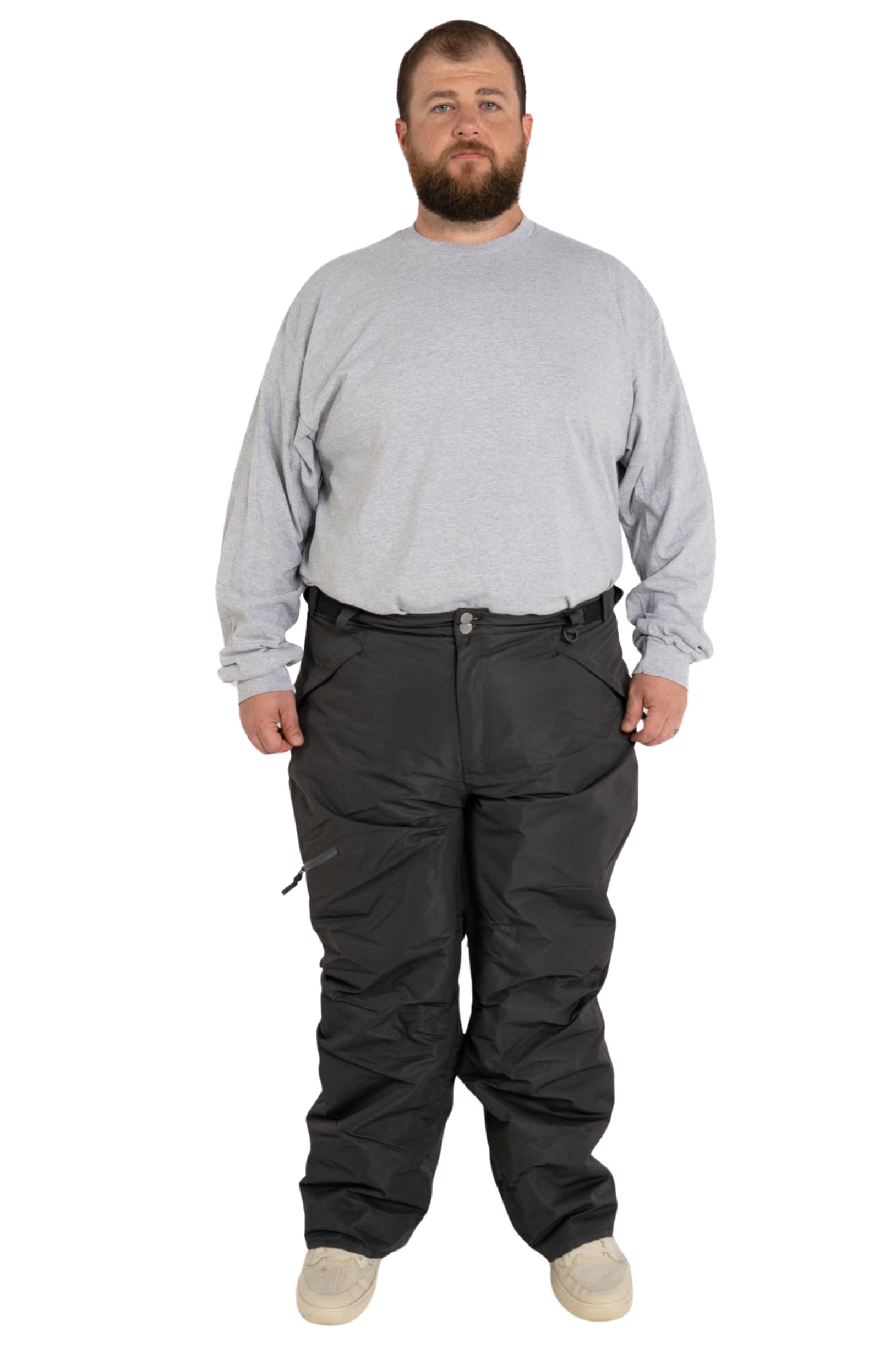 Big & Tall Men's Insulated Snow Ski Pants 2XL-7XL - Waterproof Winter Technical Skiing Trousers for Cold Weather & Outdoor Activities