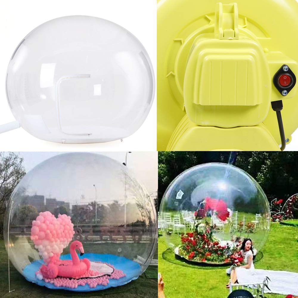 Transparent Inflatable Bubble Tent - Single Tunnel Dome Greenhouse with 110V 350W Blower for Outdoor Camping, Backyard Parties & Stargazing | Perfect for Family Gatherings, Garden Relaxation & Nature Observation