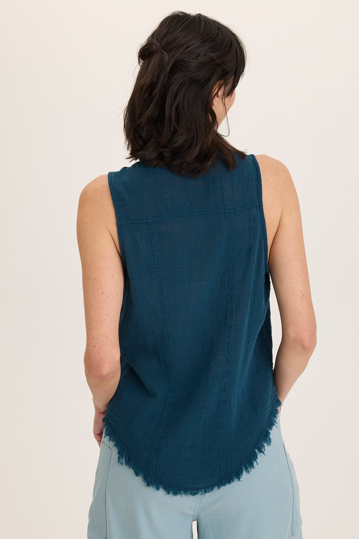 Otto Gauze Button Up Tank - Lightweight Breathable Women's Summer Top for Casual Wear, Beach Outfits & Layering