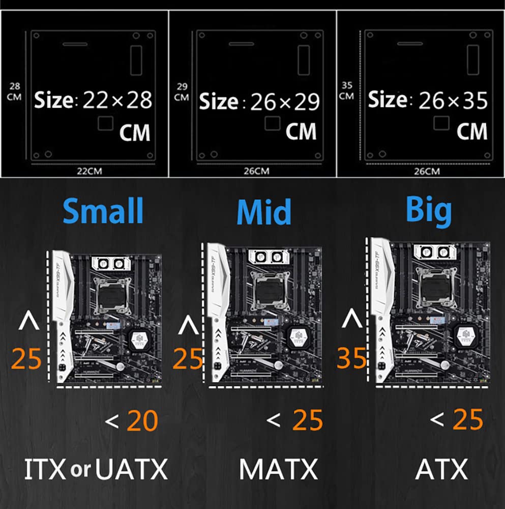 Stackable Open Frame PC Case - Acrylic MATX/ITX Motherboard Test Bench Platform for DIY Computers | Transparent Design with Excellent Heat Dissipation & CPU Water Cooling Support | Perfect for Gaming Rigs, PC Builders & Hardware Testing