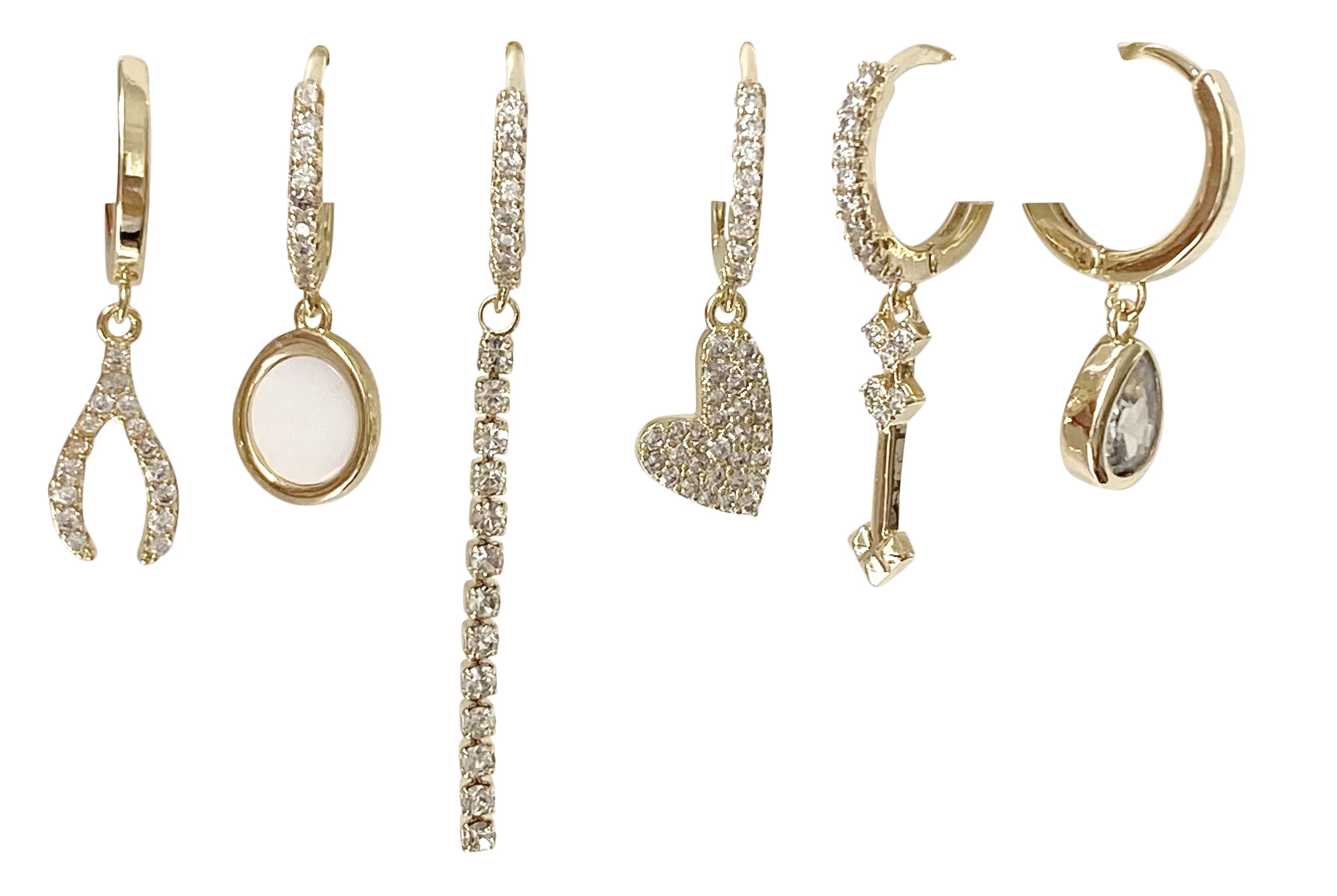 Multi Huggie Earrings Set of 2 - Gold Plated Huggie Hoop Earrings for Women - Perfect for Everyday Wear, Work & Date Night