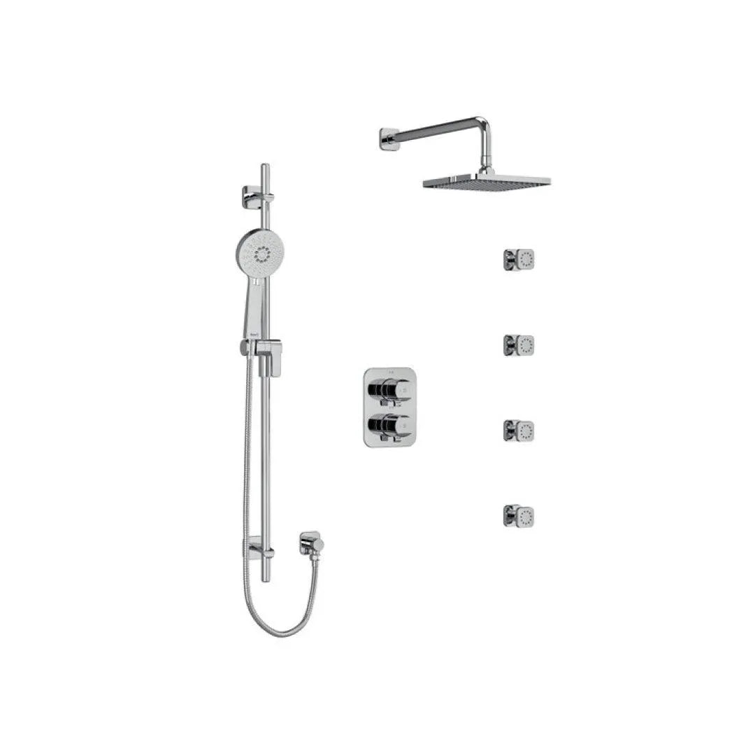 Riobel Salomé Type T/P Thermostatic Pressure Balance Shower System 446SAC - Perfect for Modern Bathroom Renovations & Spa-Like Shower Experiences