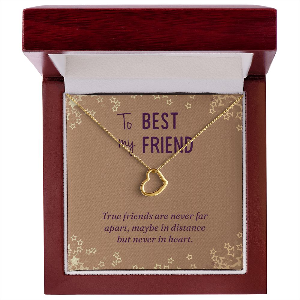 Best Friend Gifts for Women - Sterling Silver or 14K Gold Heart Necklace for Birthday, Christmas, Anniversary | Thoughtful Jewelry Gift for Her, Sister, BFF | Perfect for Everyday Wear & Special Occasions