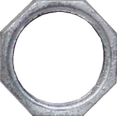 2 Inch FPT Galvanized Malleable Iron Lock Nut - Heavy Duty Pipe Fitting for Plumbing, HVAC and Industrial Applications
