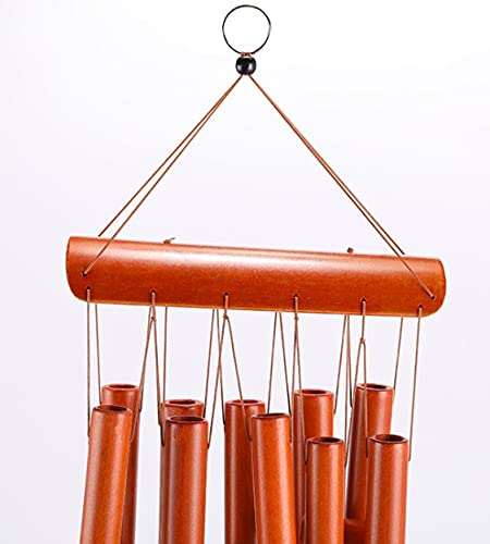 Handmade Wooden Wind Chimes for Outdoor Garden Decor - Hanging Bells with Natural Sound - Perfect Birthday Gift & Home Decoration for Patio, Porch, and Backyard