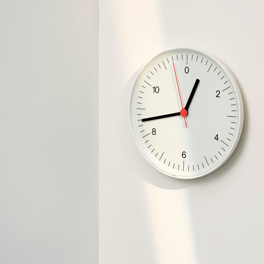 HAY Wall Clock in White - Minimalist Modern Home Decor for Living Room, Bedroom & Office