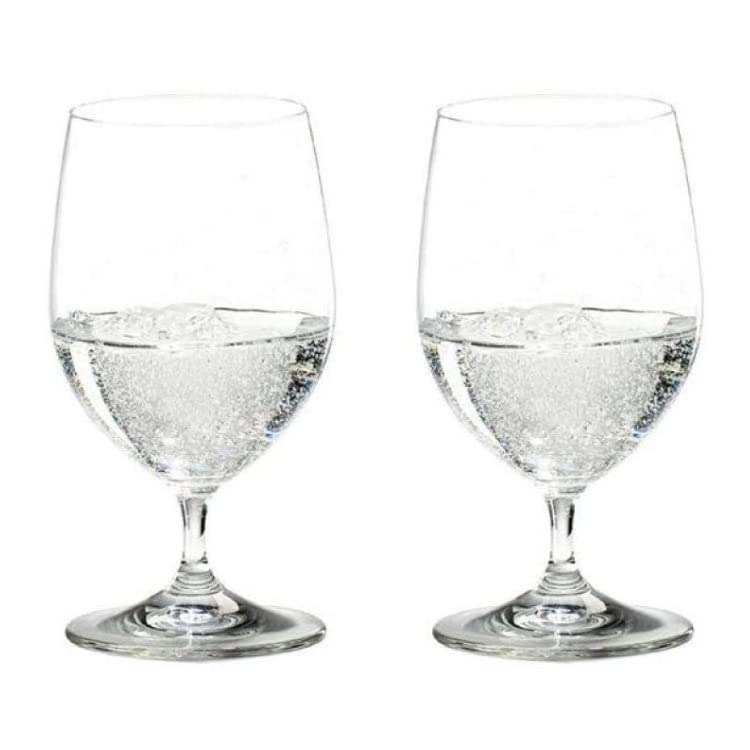 Riedel Vinum Crystal Water Glasses Set of 4 with Premium Microfiber Polishing Cloth - Elegant Wine Tasting & Formal Dining Glassware for Home Entertaining & Gift Giving