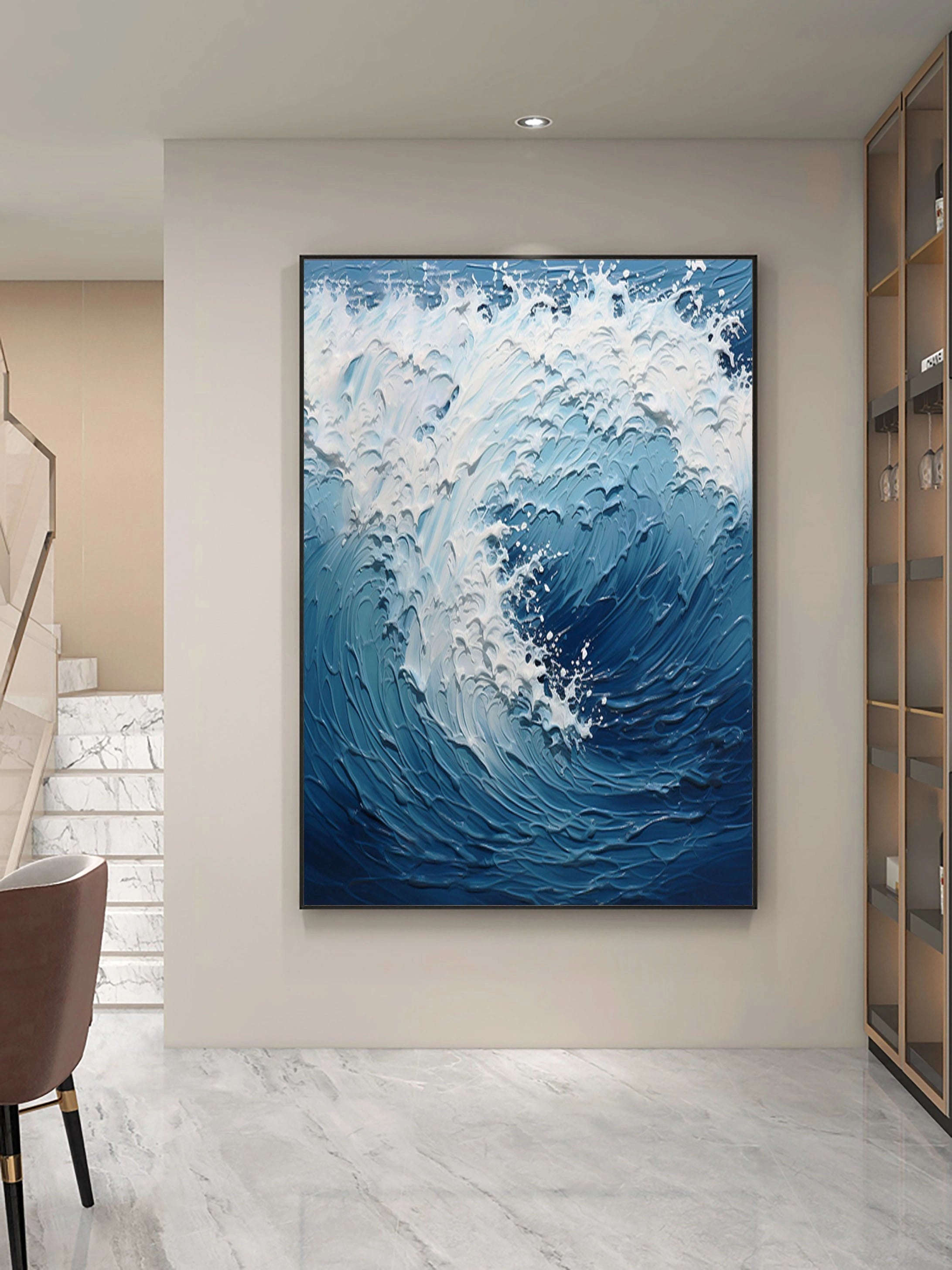 Ocean And Sky Painting #OS 238 - Stunning Coastal Wall Art for Living Room, Bedroom & Office Decor