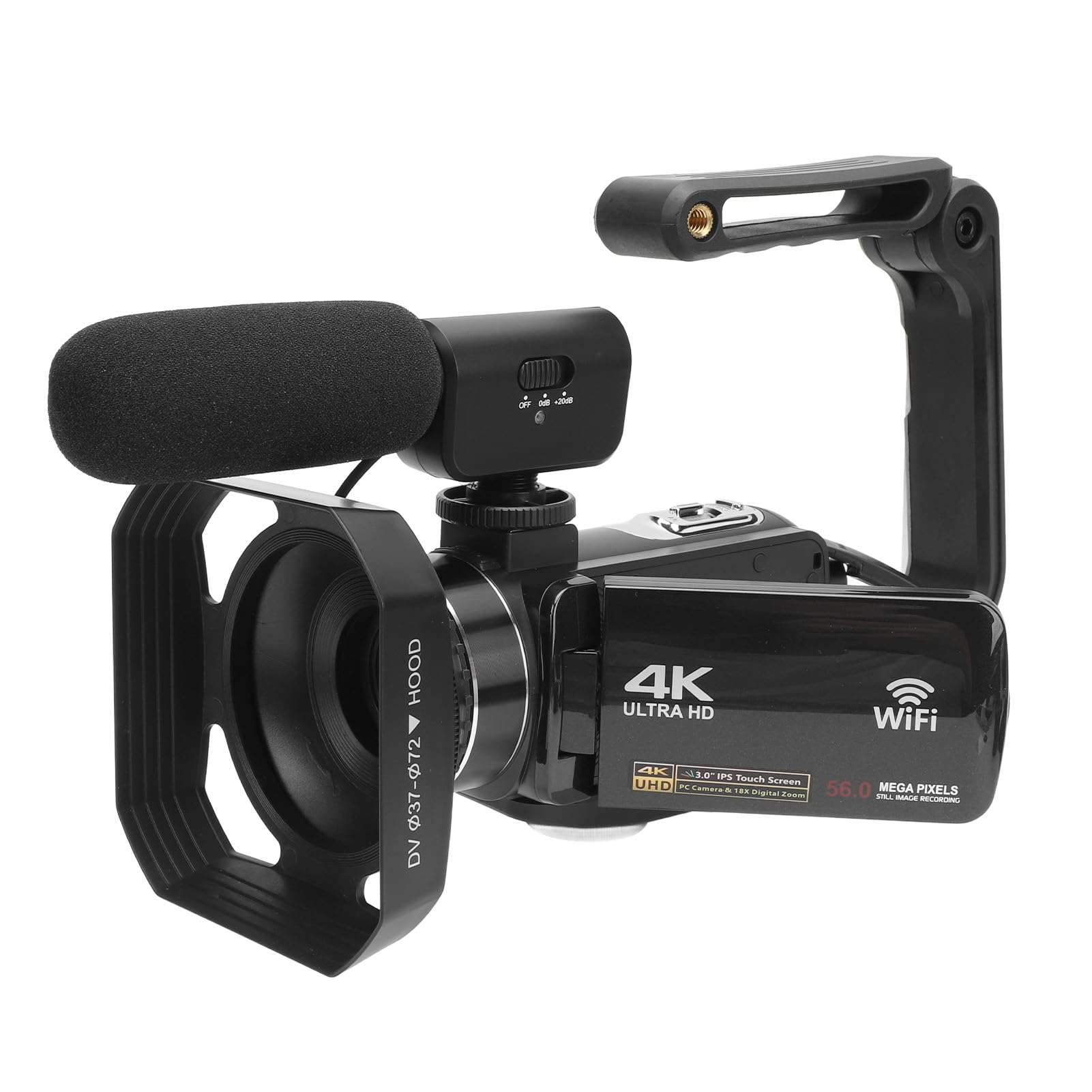 4K 56MP HD Vlogging Camera with 3