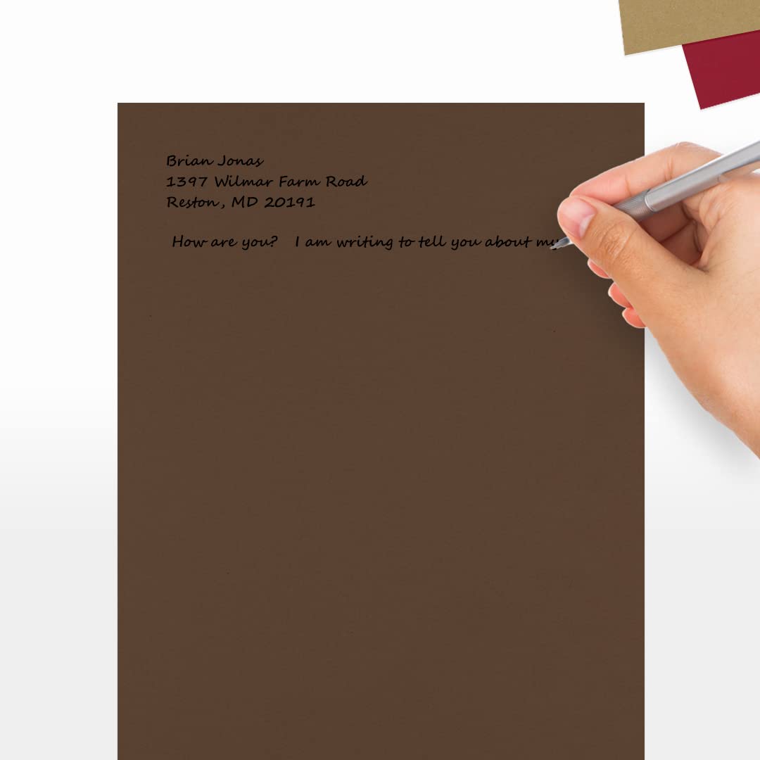 Premium Chocolate Brown Cardstock Paper - 8.5
