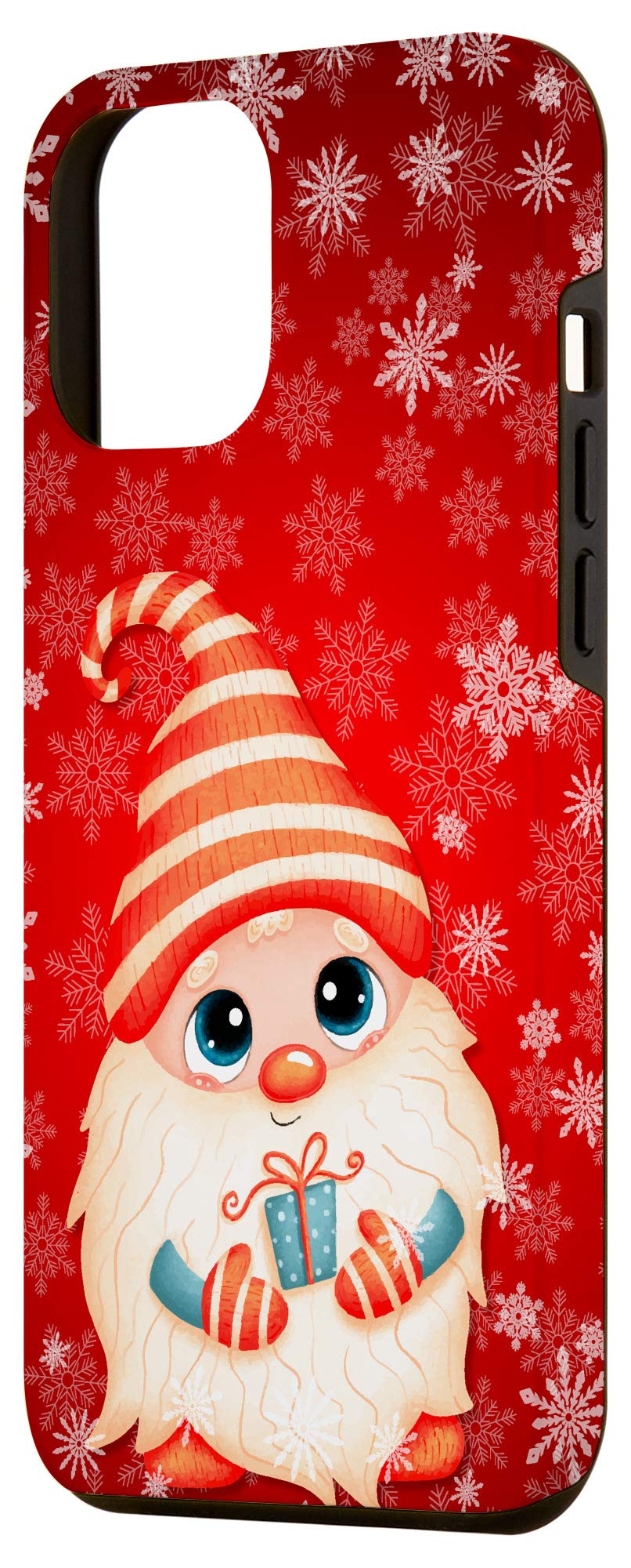 iPhone 12 Pro Max Christmas Case - Festive Snowflakes & Gnome Design - Perfect Holiday Gift for iPhone 12 Pro Max - Great for Christmas Parties & Winter Celebrations