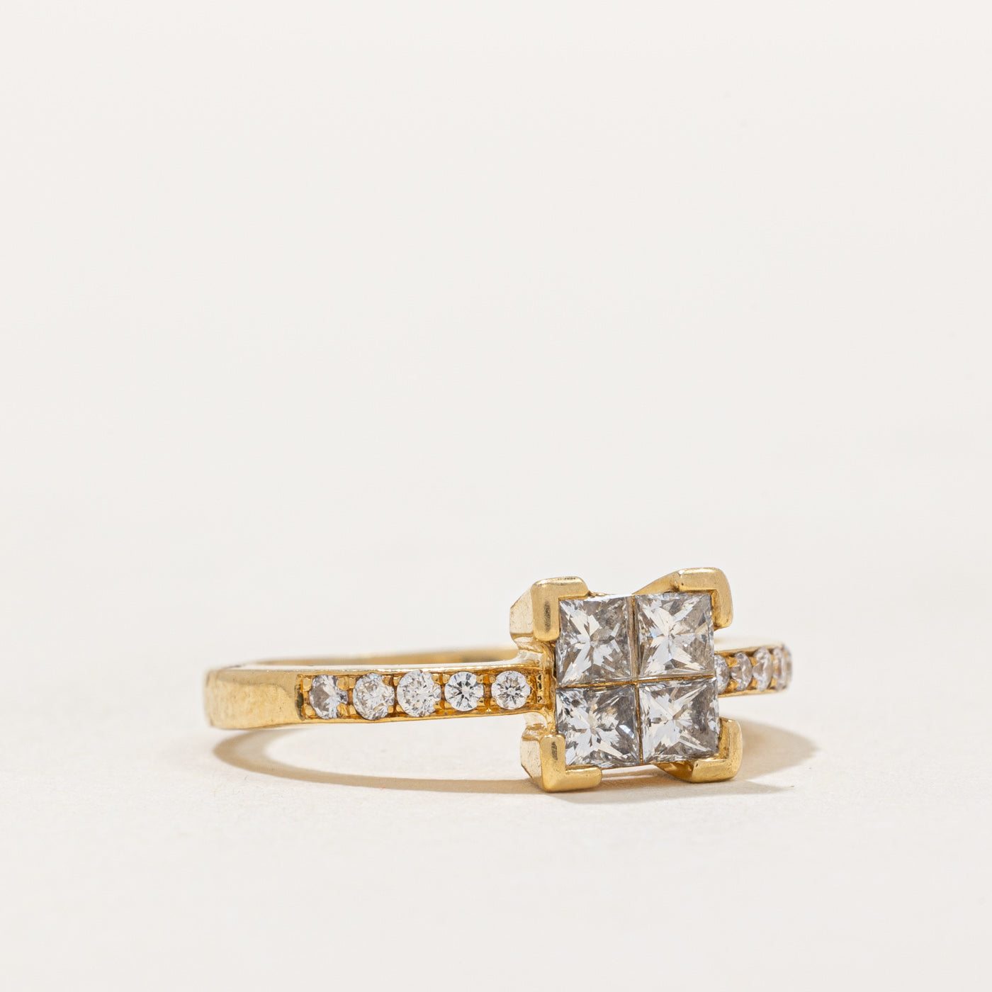 0.63ctw Princess Cut Diamond Ring - Size 5.25 - Elegant Engagement & Wedding Ring for Women - Perfect for Proposals, Anniversaries & Special Occasions