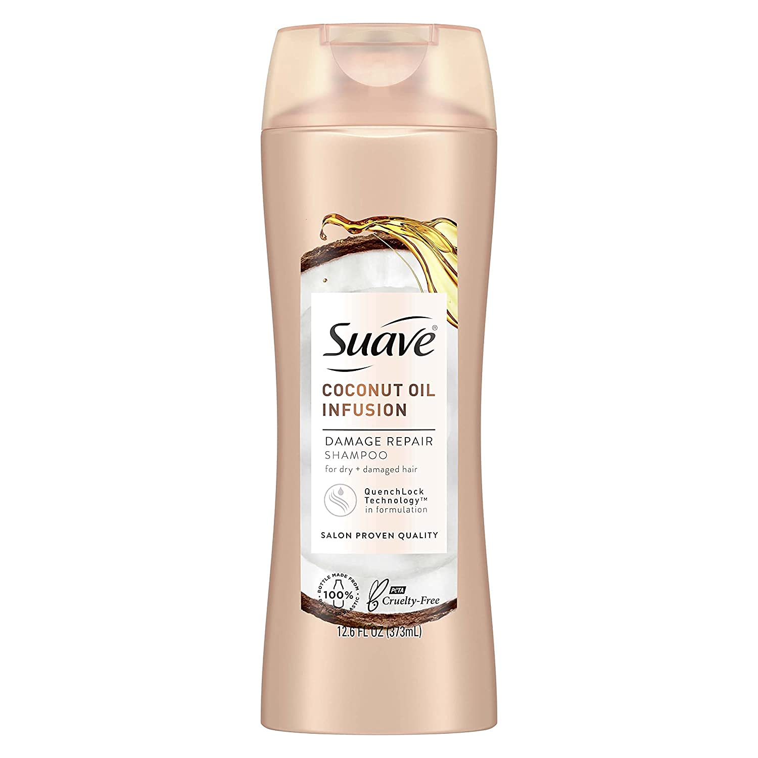 Suave Professionals Coconut Oil Infusion Damage Repair Shampoo - 12.6 oz for Dry, Damaged Hair - Hydrating & Nourishing Formula for Salon-Quality Results at Home