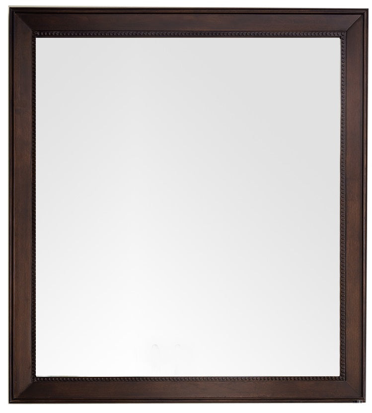 Bristol 44 Rectangular Wall Mirror in Burnished Mahogany - Elegant Home Decor for Living Room, Bedroom & Entryway