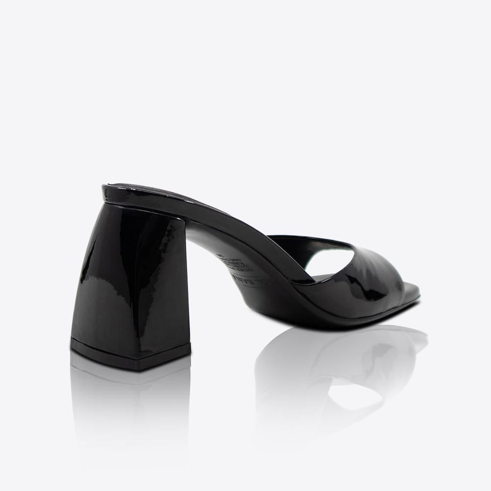 Lenny Mule Patent Black Women's Slip-On Loafers - Comfortable & Stylish Shoes for Work, Office & Casual Wear