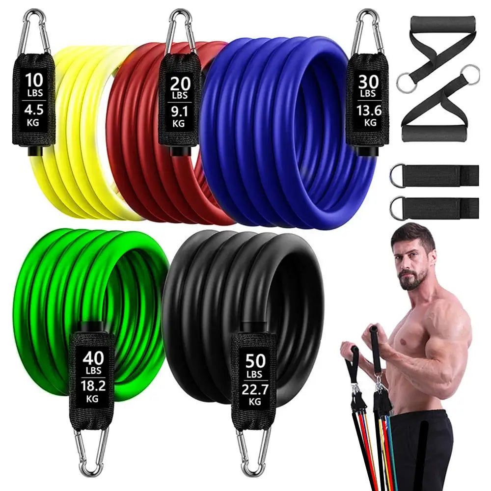 ToneTrainer Resistance Bands Set - Professional Workout Bands for Home Gym, Physical Therapy & Muscle Training - Perfect for Strength Exercises, Yoga, and Fitness Enthusiasts
