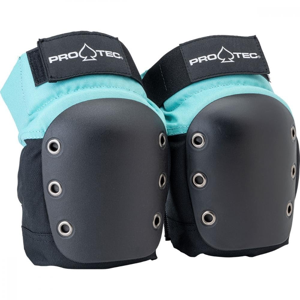 Pro-Tec Sky Brown Pro Knee Pads - Black/Blue - Large Size - Protective Gear for Skateboarding, BMX & Extreme Sports