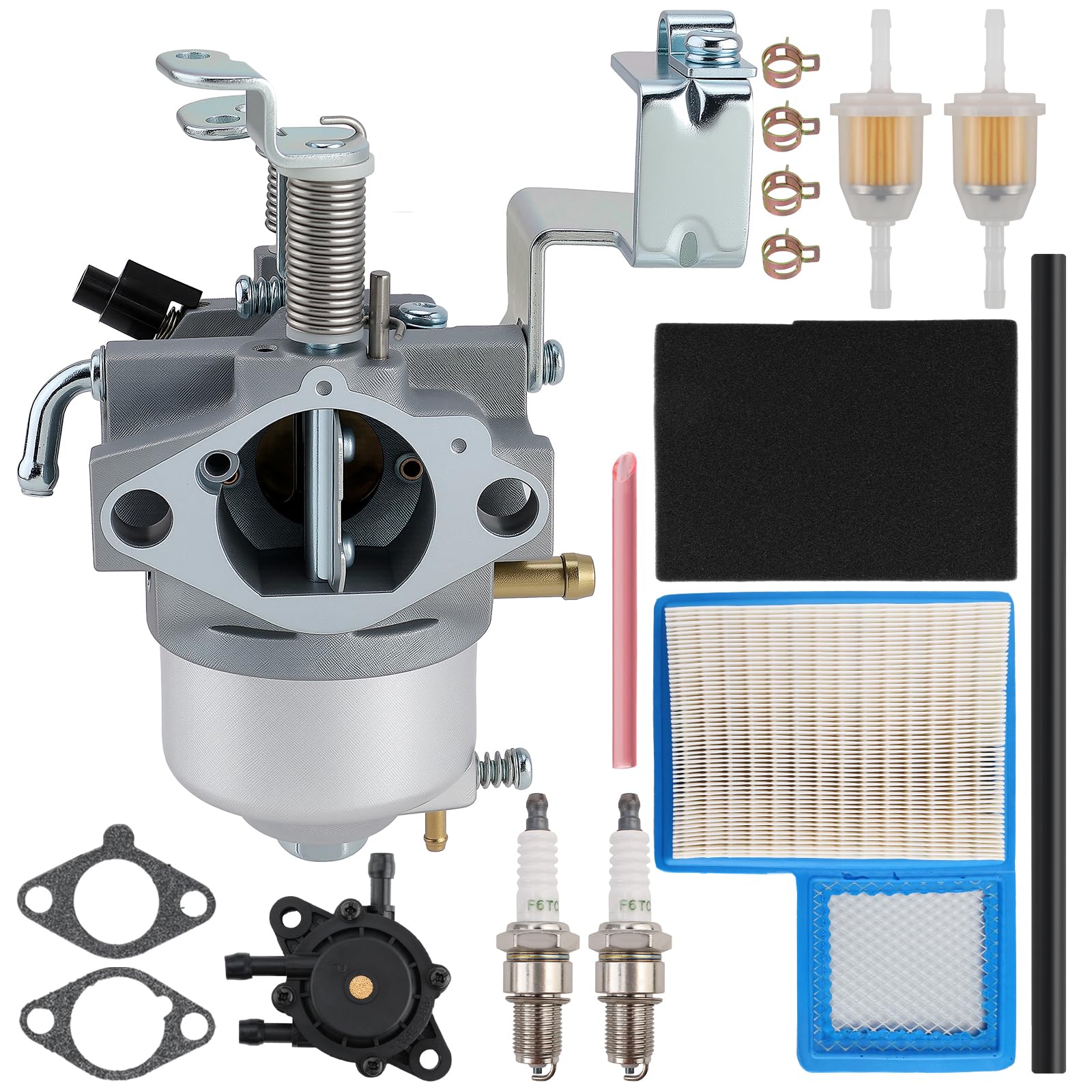 Yamaha G16 G18 G19 G20 G21 Golf Cart Carburetor (1996-2002) - JN6-14101-14 Replacement with Air Filter & Spark Plug - Compatible with JN3-14101-00, JN6-14101-10, JN6-14101-15, JN6-13567-00 - Perfect for 4-Cycle Engine Maintenance & Performance Upgrade