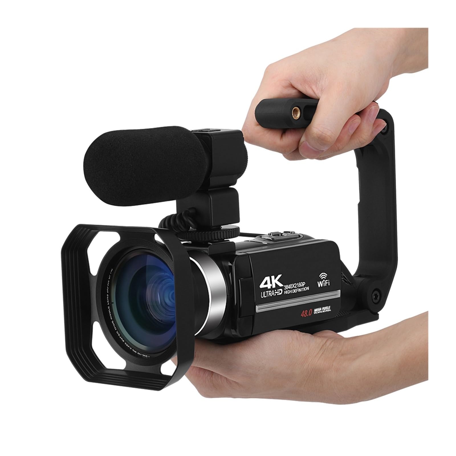4K 48MP Digital Video Camera with Loop Recording & Time Lapse - Rotatable Screen Webcam for Bloggers, Streaming & Vlogging (Includes 16GB SD Card) - Perfect for YouTube, Live Streaming & Home Security Monitoring