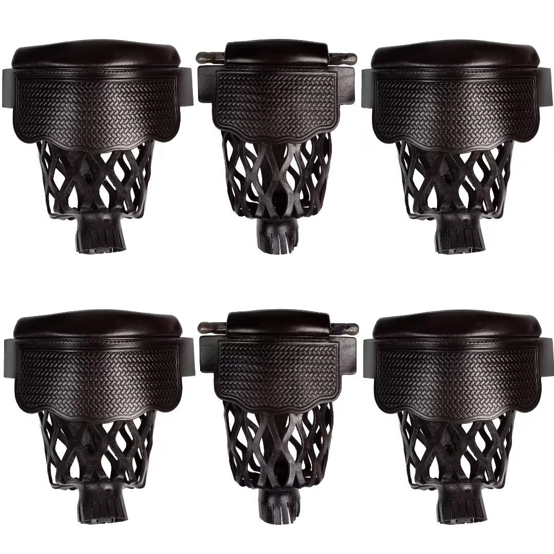 Premium Collapsible Leather Pool Table Pockets - 6-Piece Replacement Billiard Pocket Set for Professional & Home Game Rooms | Durable Snooker Accessories for Bars, Clubs & Man Caves