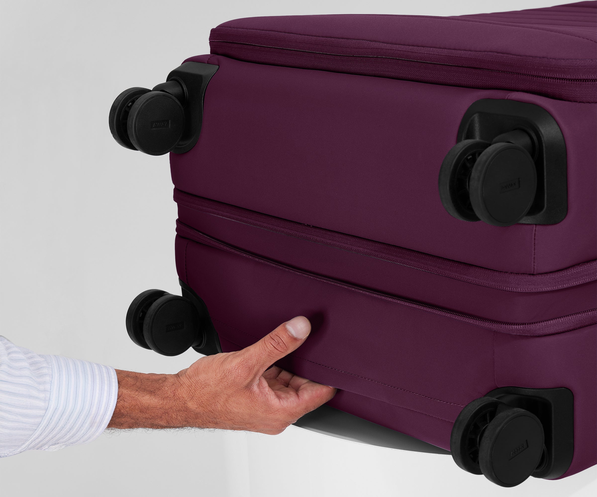 Premium Softside Large Luggage in Plum Purple - Spacious & Durable Suitcase for Travel, Business Trips & Vacations
