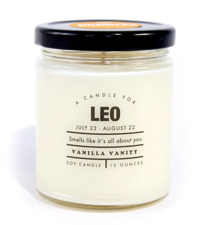 Leo Zodiac Sign Scented Candle - Astrology Gift for Leo Birthday, Horoscope Lover - Perfect for Meditation, Relaxation & Home Decor