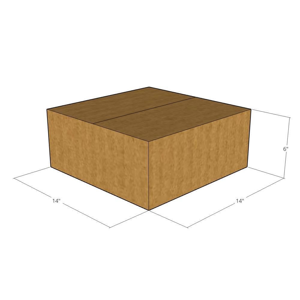 125-Pack 14x14x6 Inch Corrugated Moving Boxes | 32 ECT Heavy Duty Shipping Boxes for Business, Office & Home Use | Perfect for Packing, Storage & Ecommerce Shipping