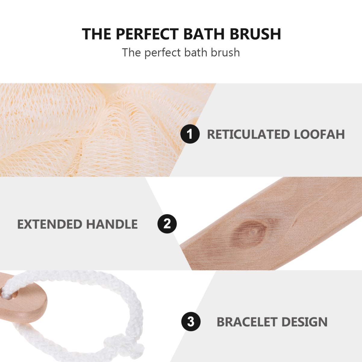 Milisten Men's Body Wash Loofah Sponge with Handle - Exfoliating Bath & Shower Scrubber for Men & Women - Perfect for Home, Bathroom & Spa Relaxation
